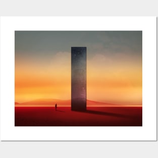 Dreamy Desert abstract lonely landscape Posters and Art